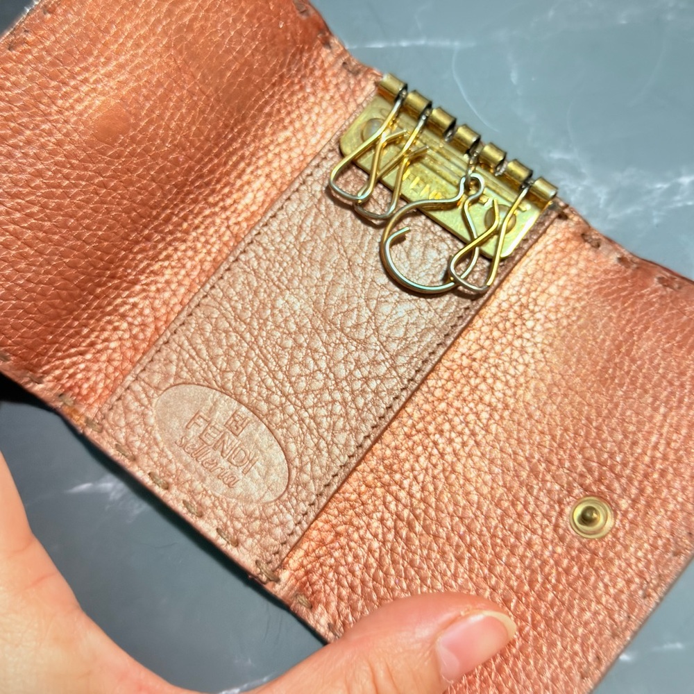 Fendi Leather Key Holder in Brown - Picture 2 of 10
